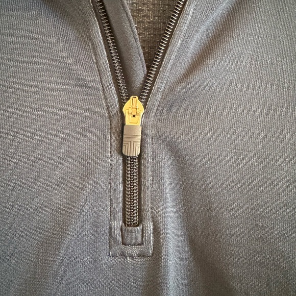 Tory Burch Sport Hoodie Seamless Navy Hooded Zip Pullover Top - Picture 8 of 16